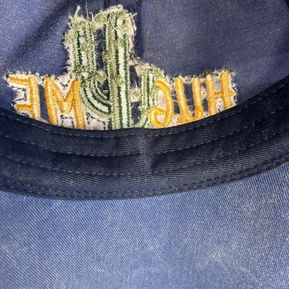 Hug Me Cactus Women Blue KBETHOS Baseball Cap Distressed Denim One Size